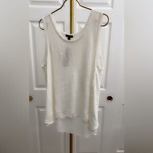 Apt. 9 Cream Sleeveless Tank Top